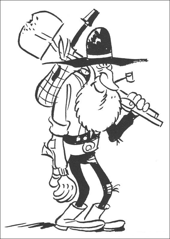 Plansa de colorat cu Lucky Luke 16 8